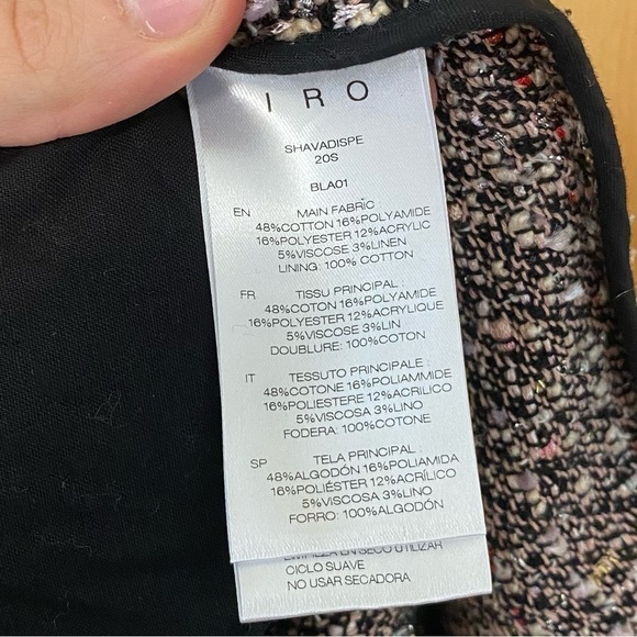 IRO Shavadispe Frayed Tweed Blazer Jacket - Picture 7 of 7